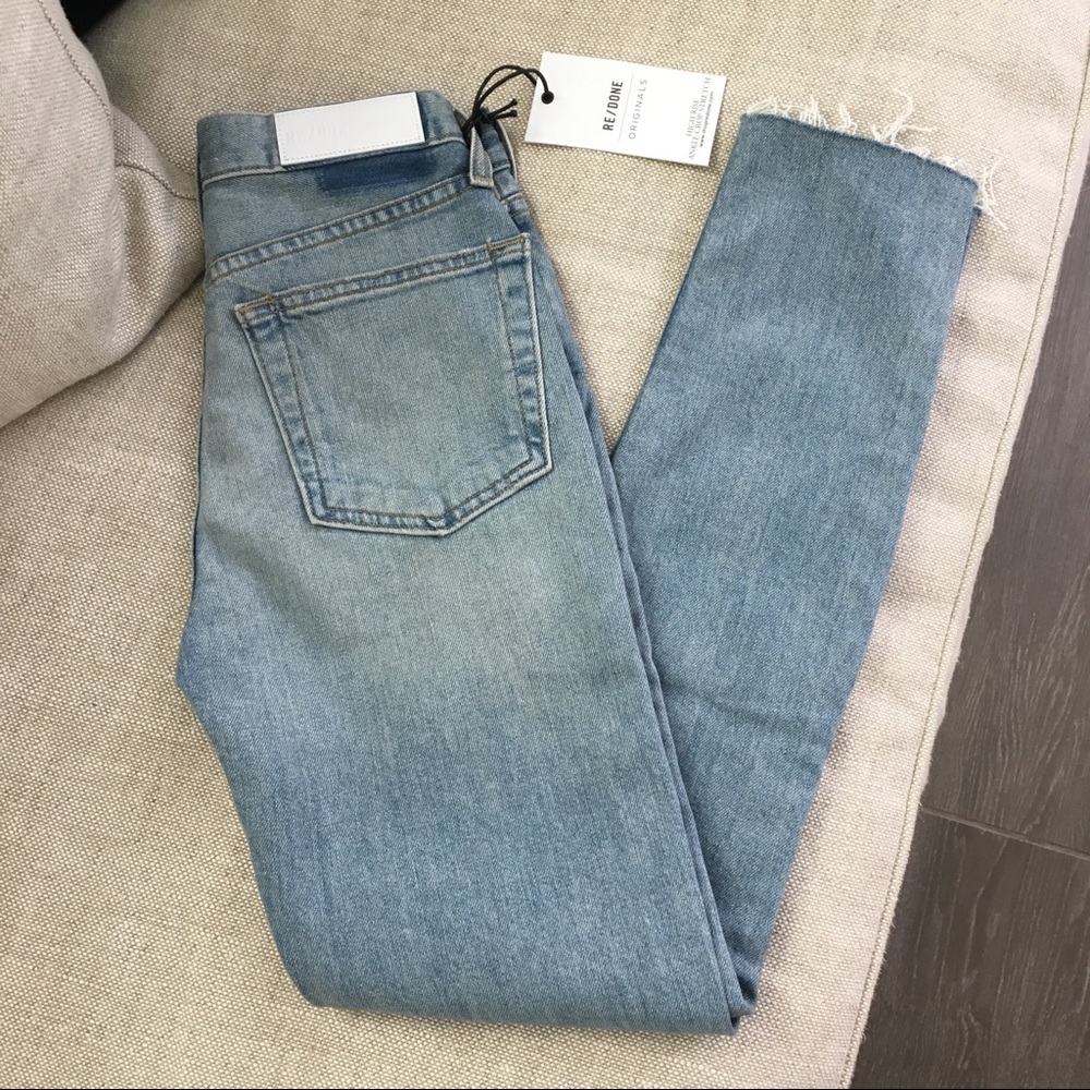 Perfect Re/Done High Rise Ankle Crop Stretch NWT - Picture 7 of 8